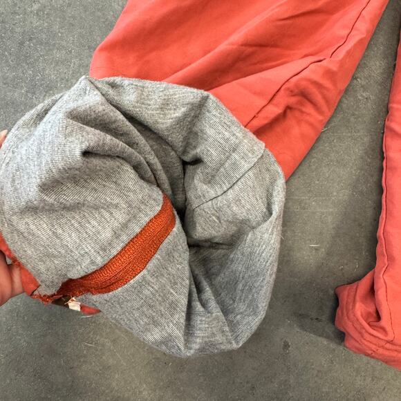 Vintage Y2k Lei Athletic Dept Orange Lined Zip Flare Baggy Track Sweatpants M - Picture 7 of 8